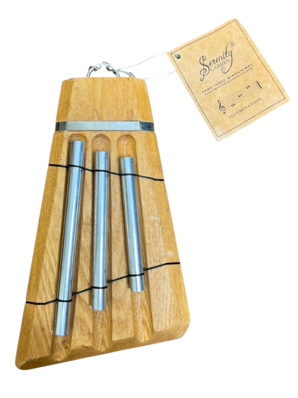 SERENITY GARDEN Hand-Tuned Wooden Windchimes Illumination Size OS NWT